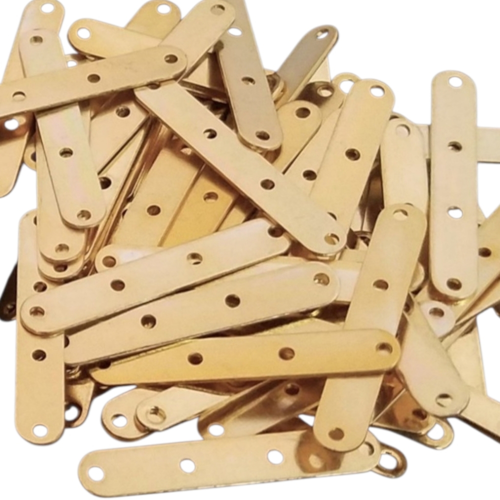 120 SPACER BARS 2 & 3 hole mixed Gold color new DIY jewelrymaking spacers